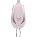 Miniatyrbillede 1 af 5: 1500mah nøglering telefonoplader, mini Power Emergency Pod kompatibel Iphone/type-c Hurtigopladning Power Bank nøglering pink type-c-Interface