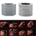 Miniatyrbillede 2 af 5: Hexagon Retro Magic Ring Personlig 4-fingers ring Multifunktionel udendørs klatring nødsituation bronze hexagon