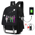 Miniatyrbillede 1 af 4: Minecraft Rygsæk Sort Usb Oplader Port Vandtæt rejsetasker Skoletaske 15 Computer Business Taske Vandtæt Mochilas Black