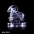 Miniatyrbilde 1 av 3: 3D Crystal Puzzle Jig-saw Clear Twelve 12 Constellation Astrolog Flash LED-lys