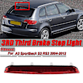 Pikkukuva 2 / 5: Punainen auton korkea kolmas jarruvalo LED takavalo jarruvalo - A3 Sportback S3 Rs3 2004-2012 8p4 Red