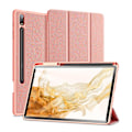 Miniatyrbillede 2 af 5: Til Samsung Galaxy Tab S7 Fe / S7+ Domo Series Læder Taske Pink