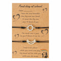 Pikkukuva 2 / 2: Sun Moon Charm Wish Back to School Rannekoru ei ole helppo rikkoa ja pehmeä käyttää lahja kiitospäiväksi äitienpäiväksi red line