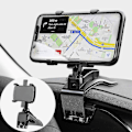 Miniatyrbillede 1 af 5: Biltelefonholder 360 graders rotation, instrumentbræt celle bil til gps og 4-7 tommer smartphones (sort)
