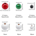 Miniatyrbilde 3 av 5: 540 stk treperler grønn hvit rød svart 6 størrelser fargerike juleperler 4 farger løse mellomperler med hull for St. Patrick's Day-dekor