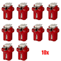 Pikkukuva 1 / 5: 10 kpl T5 B8.5d 5050 1 Led 12v Auto Instrument Light Auto Keskikonsoli Vaihtolamppu A/c Paneelit Lamppu Auton sisustustarvikkeet|koristelamppu| Red
