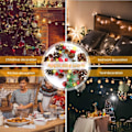 Miniatyrbillede 3 af 5: Julekrans med lys LED Julelys Juleguirlande Fyrkogle Fairy Lights