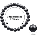 Miniatyrbillede 2 af 5: 2 stykker Shungite Armbånd Med 8 Mm Shungite Beads Emf Crystal Protection Crystal Energy Stretchy Stones Armbånd Til Mænd Kvinder