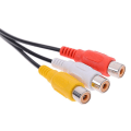 Pikkukuva 3 / 4: USB urosliitin 3 Rca-naarassovittimeen äänimuunnin kaapeli USB -RCA Multicolor