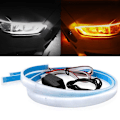 Miniatyrbillede 2 af 5: Led Fleksibel Bil Kørelys Drl Vandtæt Forlygte Blinklygte 30cm 45cm 60cm Auto Dekoration Tilbehør 2stk| | Red 60cm