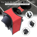 Miniatyrbillede 4 af 5: Bil Vandkop Slot Slip Limit Clip Til Tesla Model 3 Model Y 2021 Abs Turn Fur Bil Kopholder Limiter - Drikkeholdere Red