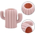 Miniatyrbillede 3 af 5: 2 styks pen Blyant Grydeholder, Papir Opbevaring Pen Beholder, Cactus Shape Skrivebord Pen Holder Stander (lyserød, grøn)
