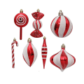 Miniatyrbild 1 av 5: Julgodisprydnader Röd Vit Hängande Candy Cane Ornament Dekoration Diy Christmas As shown