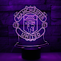 Miniatyrbild 1 av 7: Manchester United F.C. USB 3D Anime Nattlampa Atmosfärisk LED Bordlampa Julgåvor för Fotbollsälskare Dekorativ Lampa för Barn