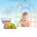 Miniatyrbild 5 av 7: 4D Pipe Building för barn DIY Montering Tunnel Modell Barnleksaker colorful