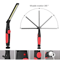 Miniatyrbilde 3 av 5: Bærbar COB LED Lommelykt USB Oppladbar Arbeidslampe Vanntett Lanterna Lampe Verksted Nød Camping Belysning Lommelykt Red