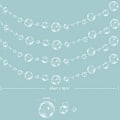 Miniatyrbild 2 av 5: 4 Strings Under The Sea White Bubble Girlander För Little Mermaid Festdekorationer 2d Bubble Coutout Garland Hängande Bubblor Streamer Pool Ocean Underw