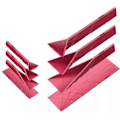 Miniatyrbilde 1 av 5: Polygons Flat 3-i-1 Måleskjeer - 2 Skjeer med 6 Forskjellige Størrelser RED L