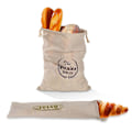 Miniatyrbillede 5 af 5: Hjemmelavet Genanvendeligt Hørbrød Fransk Baguette Snøre Køkken Opbevaringspose Jikaix 3