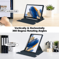 Miniatyrbillede 2 af 5: Tablettaske til Samsung Galaxy Tab A9+, med Bluetooth-tastatur Roterende Stand Pu+acrylcover Dark Blue