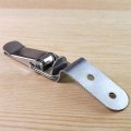 Miniatyrbilde 5 av 5: 90 grader Duck-mouth Spenne Kroklås Rustfritt stål Fjærbelastet Drag Toggle Låseklemme Sølv