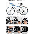 Miniatyrbillede 2 af 5: Cykelsadeltaske, kompakt vandtæt rammetaske Cykeltaske Top Tube Bag Aero Wedge Pack Mountainbiketaske til mountainbikes, cykler og landevejscykler