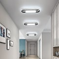 Miniatyrbilde 2 av 5: Moderne LED-taklampe, 24w 1800lm rektangulær taklampe, kaldt hvitt lys 6000k akryl taklampe for stue, soverom, kjøkken, gang