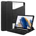 Miniatyrbillede 1 af 5: Tablettaske til Samsung Galaxy Tab A9+, med Bluetooth-tastatur Roterende Stand Pu+acrylcover Black