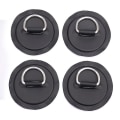 Miniatyrbilde 1 av 4: 4stk Surfebrett Jolle Båt Pvc Patch D Ring Dekk Rigging Sup Rund Ring Pad-yvan Black