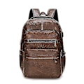 Miniatyrbild 2 av 5: Högkvalitativ USB laddningsryggsäck Herr Pu-läderväska Stora bärbara ryggsäckar Mochilas Skolväska för män för tonåringar Pojkar Dark Brown
