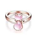 Pikkukuva 1 / 5: Uusi Cat Charm Riipus Kaulakoru Set Set Naisten Muoti Korut 1 Ring