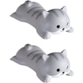 Miniatyrbillede 1 af 4: sød håndledsstøtte til mus computer armlæn til skriveborde Ergonomisk kawaii kontorartikler langsom rebound PU musemåtte (grå kat-2 stykker)