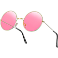 Pikkukuva 1 / 5: Hippy Specs Aurinkolasit Retro Pyöreät Hippy Style Aurinkolasit 70-luvun Disco Festival Party silmälasit miehille ja naisille lasit
