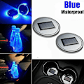 Pikkukuva 2 / 5: Aurinkolataus Valaiseva Led Water Coaster Car Cupin pidike Auton tunnelman sisäinen tärinävalotunnistin ja valo S0v8| | White