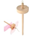 Miniatyrbillede 1 af 3: Top Whorl Spin træspindelsæt, udskåret design garnspinder, håndspinning af uld Starter Plant Fiberspinning-Superb A