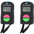 Miniatyrbillede 1 af 5: 2 Stk Elektronisk Tæller, Digital Håndtæller Elektronisk Manuel Clicker Med Nørrebånd Add Subtract Model