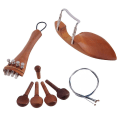 Miniatyrbillede 1 af 5: 4/4 violindele Tilbehør Hagestøtte Halestykke Fintuner Tuning Peg Tailgut Endpin Strings Kit