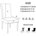 Miniatyrbilde 5 av 5: Spisestoltrekk 4-pakning, elastisk, avtagbart, vaskbart Dark gray