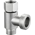 Miniatyrbillede 1 af 5: 3-vejs 3/8" og 1/2" 3-vejs adapter T-stik i rustfrit stål 3/8" vandledning T-fitting børstet nikkel