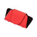 Pikkukuva 1 / 5: Autolasit Case Mokkanahka Auto Aurinkosuojalasit Teline Aurinkolasit Clip Card Lipputeline Universal Multi Function Autotarvikkeet| | Red