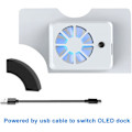 Miniatyrbillede 3 af 3: Køleventilator Kompatibel med Switch Oled Med Blåt Lys Usb Powered Switch Oled Tilbehør