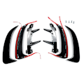 Miniatyrbillede 3 af 5: Blank sort bagkofanger Splitter Spoiler Bag Canard Air Vent Trim For A Class W177 A180 A200 A250