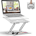Miniatyrbillede 2 af 5: Justerbart laptopstativ, ergonomisk bærbart computerstativ med varmeudluftning til at hæve bærbar computer, kompatibel bærbar holder