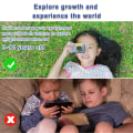 Miniatyrbillede 4 af 9: Børnekamera med flip-up linse til selfie, HD digitalkamera til 3 4 5 6 7 8-årige piger Fødselsdagsgaver Blue One Size
