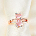 Pikkukuva 3 / 5: Uusi Cat Charm Riipus Kaulakoru Set Set Naisten Muoti Korut 1 Ring
