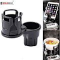 Miniatyrbillede 2 af 5: Bilkopholder Expander Adapter, 2 i 1 Multifunktionel 2 kop Mount Extender Robust kopholder med 360 roterende justerbar base|drikholdere| Dual Hole Cup Holder