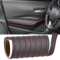 Miniatyrbild 2 av 5: Pu Läder Bilgjutning Självhäftande Trim Dekoration Linje Gör-det-själv Dashboard Fläta Strip Bilar Styling Dekal Biltillbehör Interiör| | Blue 50cm