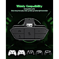 Miniatyrbilde 2 av 3: Stereohodesettadapter Lydmikrofonhodetelefonkonverter for Xbox Juster lydbalansen