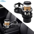 Pikkukuva 2 / 5: Autoon kiinnitettävä lasiteline Teekuppiteline Teline Lasit Puhelin Organizer Automukin pidike Automallinen kaksoisjuomapulloteline - Juomatelineet Cup Coaster Black