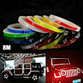 Miniatyrbillede 2 af 5: 1-6 ruller Bil Styling Reflekterende Stripe Tape Motorcykel Cykel Body Fælg Hjul Stripe Tape Stickers Dekorative 8 Meter
